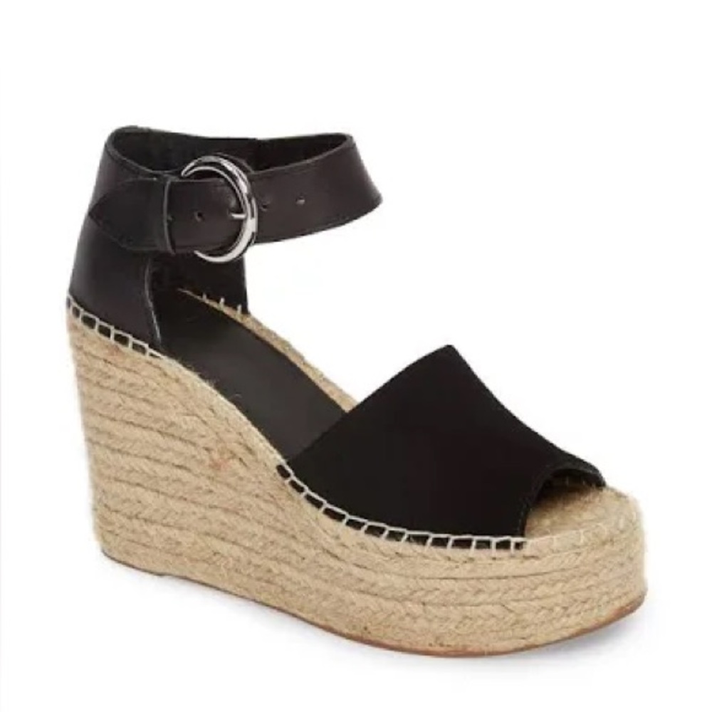 Marc Fisher LTD Women’s Alida Espadrille Wedge Sandals in Black